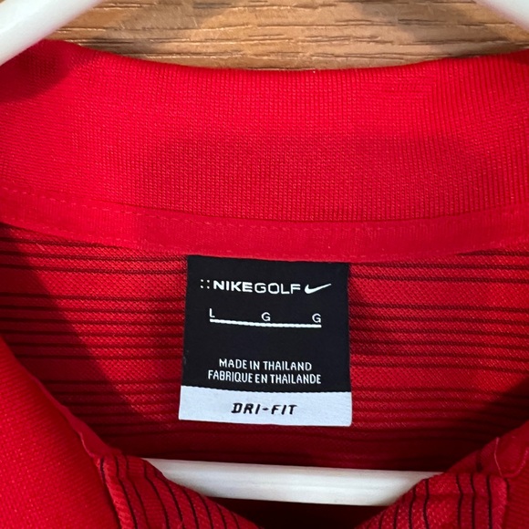 Nike Golf Polo Shirt Dri-Fit Red Size Large - Picture 2 of 4